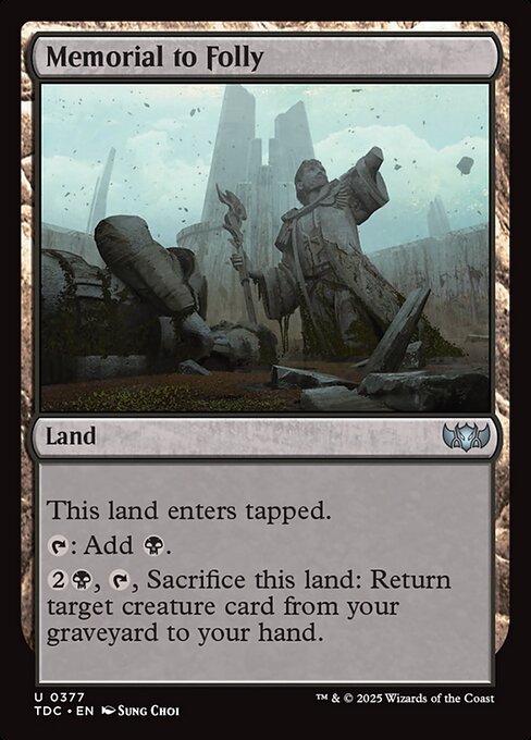 Memorial to Folly (377) [Tarkir: Dragonstorm Commander]