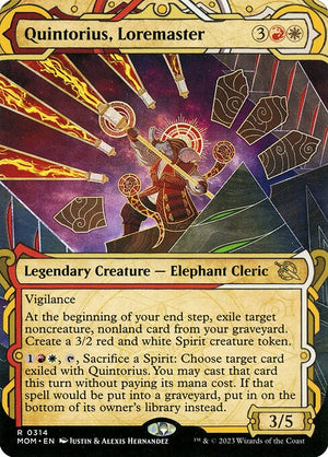 Quintorius, Loremaster (314) [March of the Machine] [Showcase, Borderless]