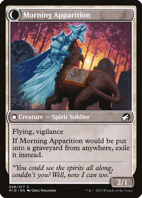 Mourning Patrol // Morning Apparition (28) [Innistrad: Midnight Hunt] Reverse