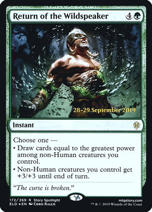 Return of the Wildspeaker (172s) [Throne of Eldraine Promos]