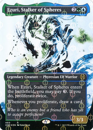 Ezuri, Stalker of Spheres (460) [Phyrexia: All Will Be One] [Showcase, Borderless]