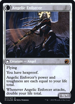 Enduring Angel // Angelic Enforcer (17s) [Innistrad: Midnight Hunt Promos] Reverse