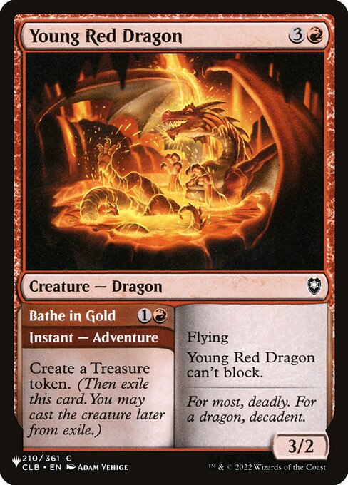 Young Red Dragon // Bathe in Gold (CLB-210) [The List]