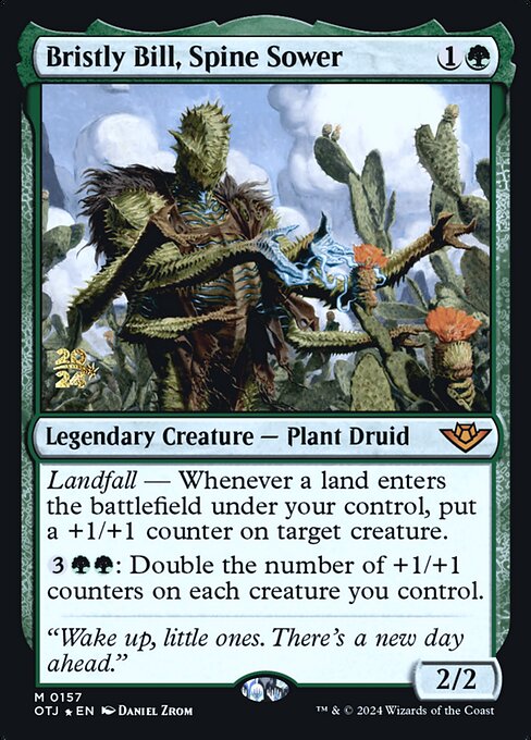 Bristly Bill, Spine Sower (157s) [Outlaws of Thunder Junction Promos]