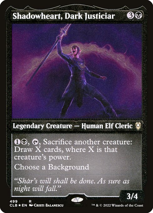 Shadowheart, Dark Justiciar (499) [Commander Legends: Battle for Baldur's Gate]