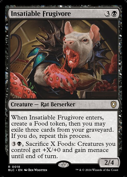 Insatiable Frugivore (18) [Bloomburrow Commander]