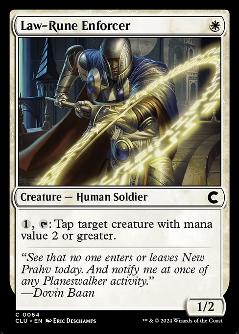 Law-Rune Enforcer (64) [Ravnica: Clue Edition]