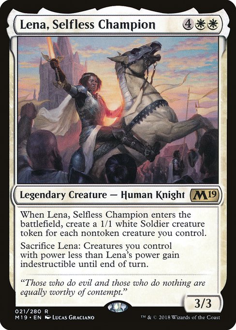 Lena, Selfless Champion (21) [Core Set 2019]