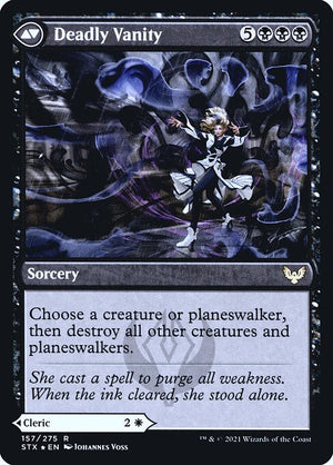 Selfless Glyphweaver // Deadly Vanity (157s) [Strixhaven: School of Mages Promos] Reverse
