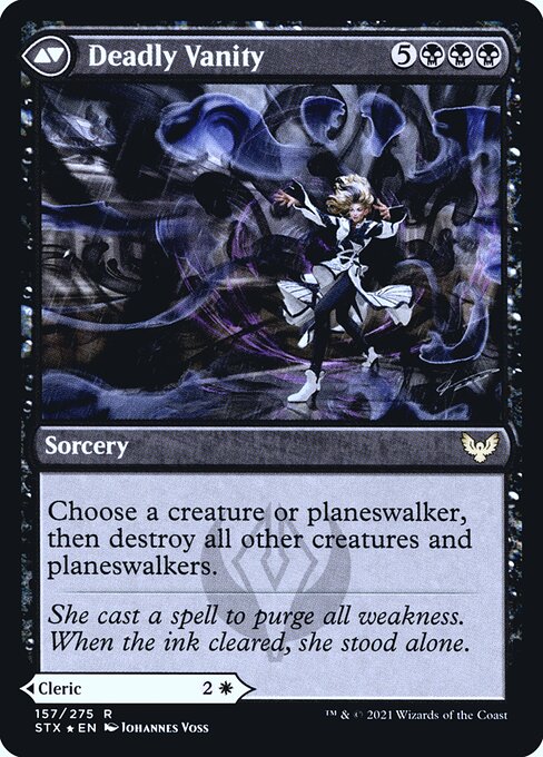 Selfless Glyphweaver // Deadly Vanity (157s) [Strixhaven: School of Mages Promos] Reverse