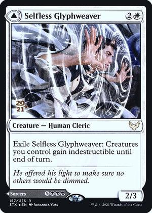 Selfless Glyphweaver // Deadly Vanity (157s) [Strixhaven: School of Mages Promos]