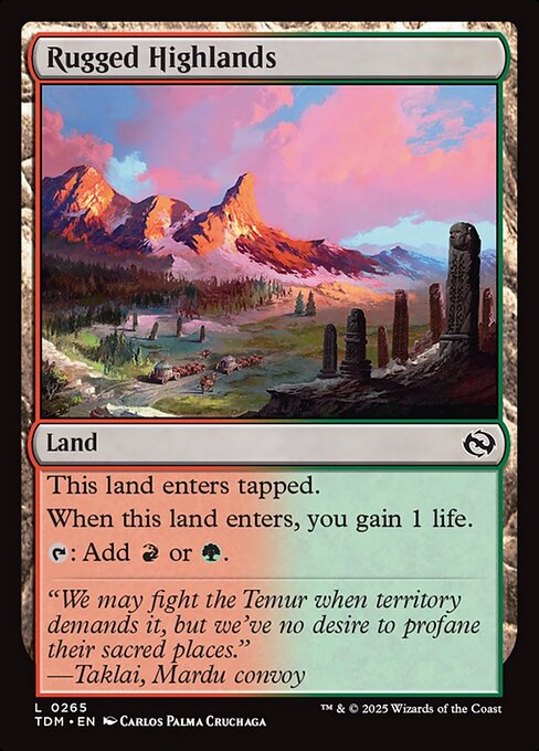 Rugged Highlands (265) [Tarkir: Dragonstorm]