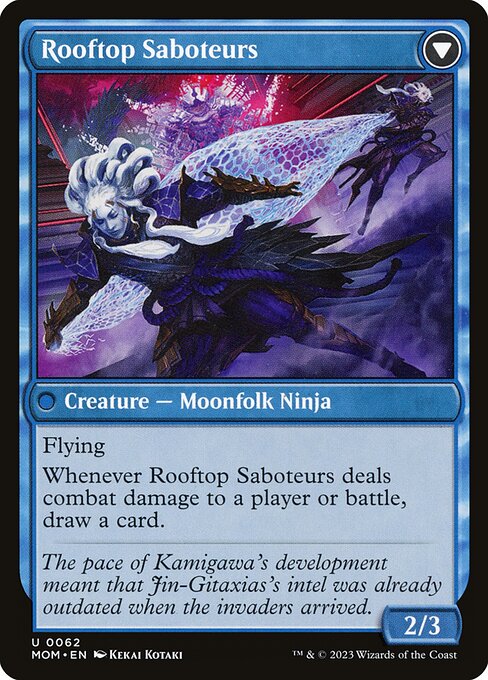 Invasion of Kamigawa // Rooftop Saboteurs (62) [March of the Machine] Reverse