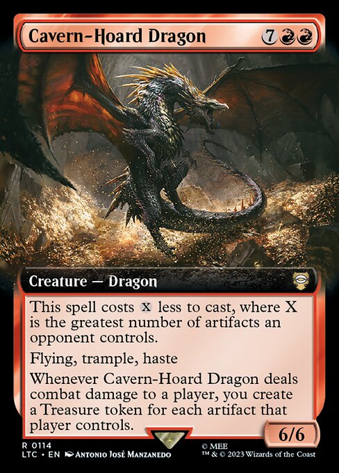 Cavern-Hoard Dragon (114) [Tales of Middle-earth Commander] [Extended Art]