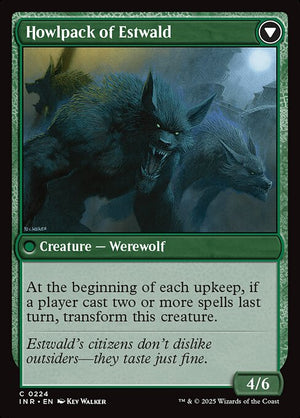 Villagers of Estwald // Howlpack of Estwald (224) [Innistrad Remastered] Reverse