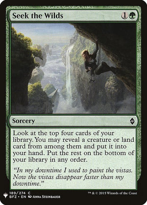 Seek the Wilds (BFZ-189) [The List]