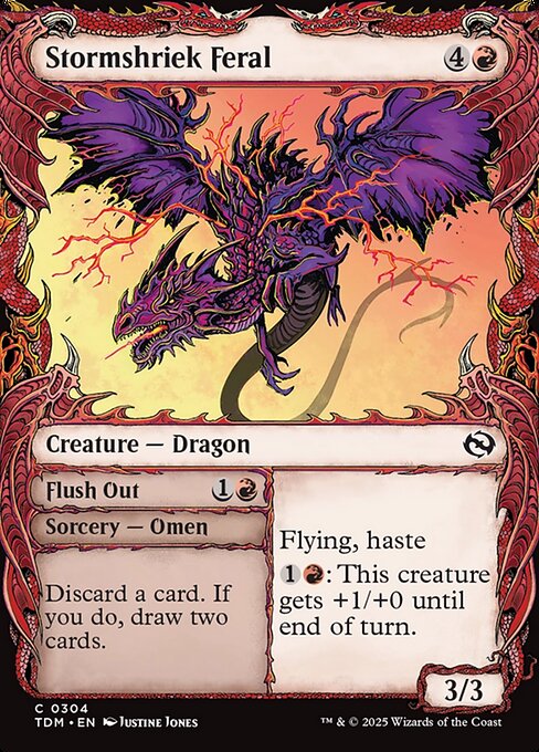 Stormshriek Feral // Flush Out (304) [Tarkir: Dragonstorm]