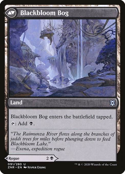 Blackbloom Rogue // Blackbloom Bog (91) [Zendikar Rising]