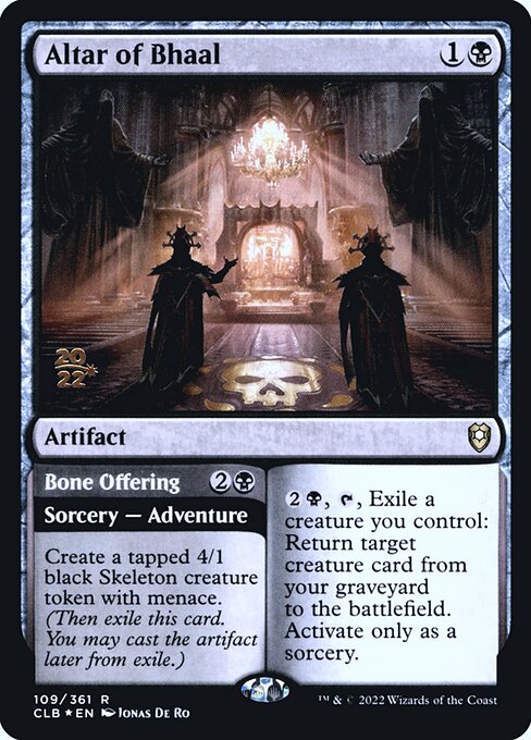 Altar of Bhaal // Bone Offering (109s) [Battle for Baldur's Gate Promos]