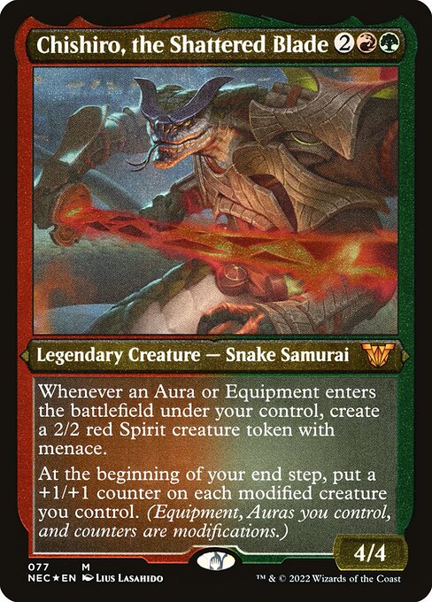 Chishiro, the Shattered Blade (77) [Neon Dynasty Commander] [Etched]