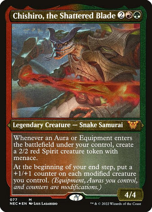 Chishiro, the Shattered Blade (77) [Neon Dynasty Commander] [Etched]
