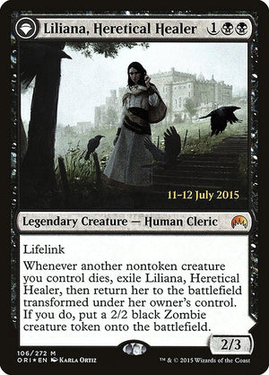 Liliana, Heretical Healer // Liliana, Defiant Necromancer (106s) [Magic Origins Promos]