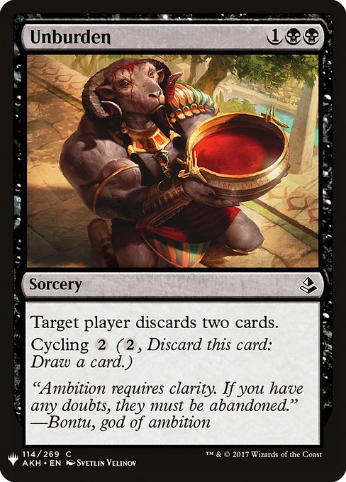 Unburden (AKH-114) [The List]