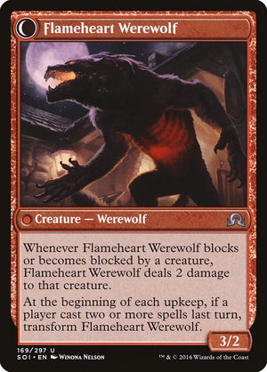 Kessig Forgemaster // Flameheart Werewolf (169) [Shadows over Innistrad] Reverse