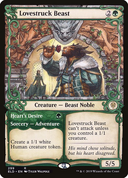 Lovestruck Beast // Heart's Desire (299) [Throne of Eldraine] [Showcase]