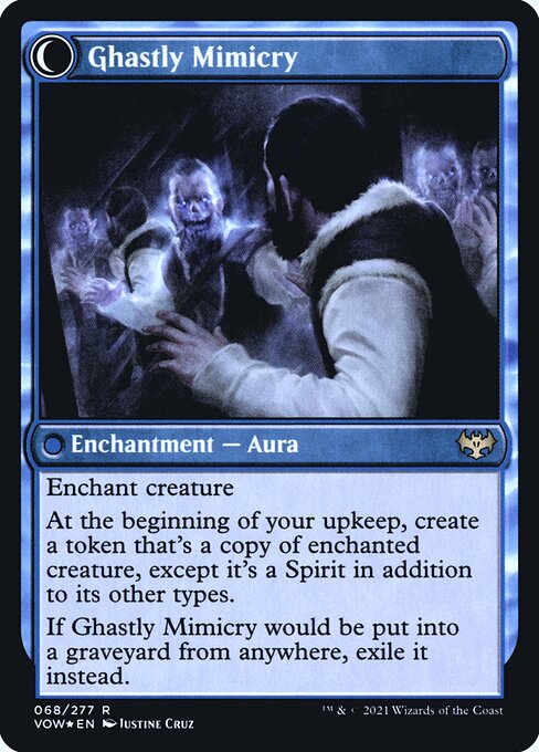 Mirrorhall Mimic // Ghastly Mimicry (68s) [Innistrad: Crimson Vow Promos] Reverse