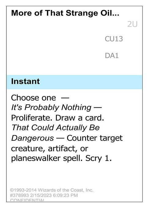 More of That Strange Oil... (CU13) [Unknown Event]