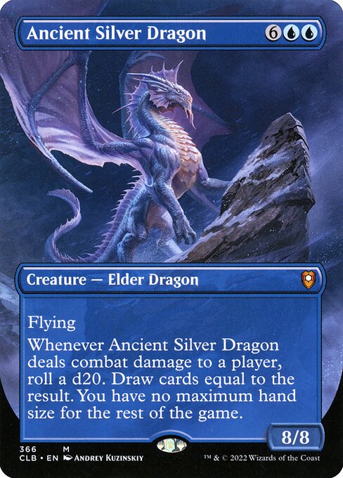 Ancient Silver Dragon (366) [Commander Legends: Battle for Baldur's Gate] [Borderless]