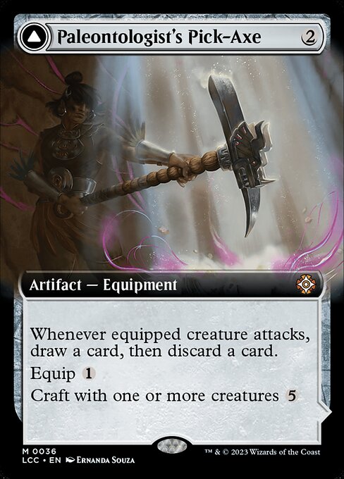 Paleontologist's Pick-Axe // Dinosaur Headdress (36) [The Lost Caverns of Ixalan Commander] [Extended Art]