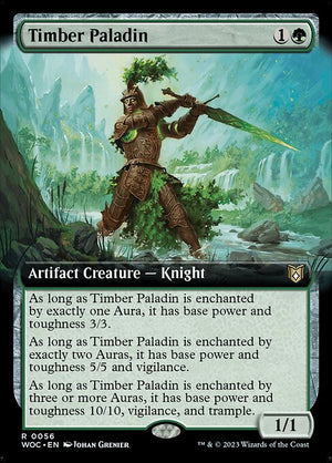 Timber Paladin (56) [Wilds of Eldraine Commander] [Extended Art]