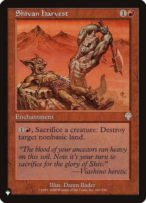 Shivan Harvest (INV-167) [The List]