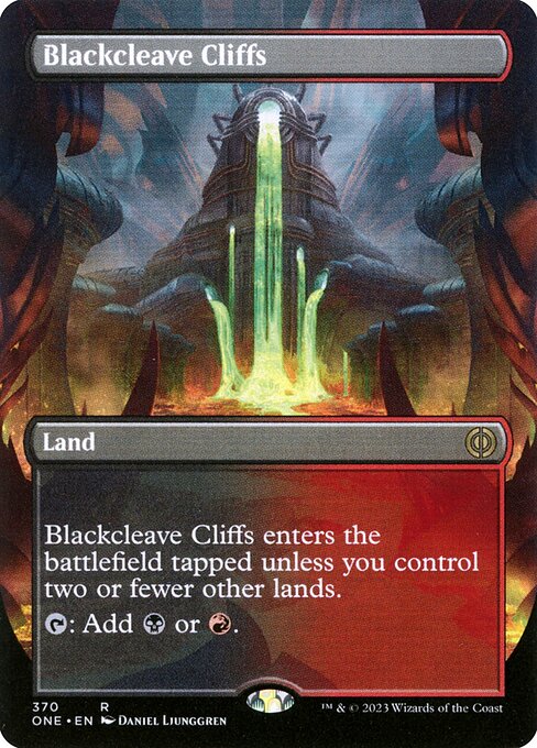 Blackcleave Cliffs (370) [Phyrexia: All Will Be One] [Borderless]