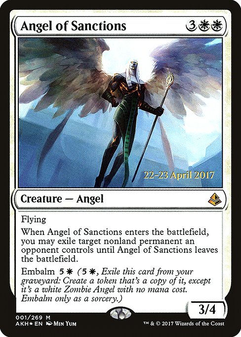 Angel of Sanctions (1s) [Amonkhet Promos]
