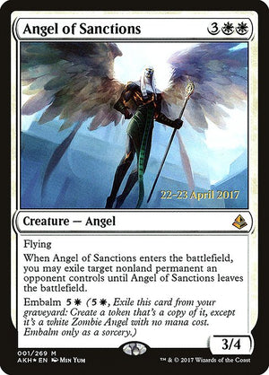 Angel of Sanctions (1s) [Amonkhet Promos]