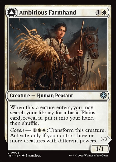 Ambitious Farmhand // Seasoned Cathar (8) [Innistrad Remastered]