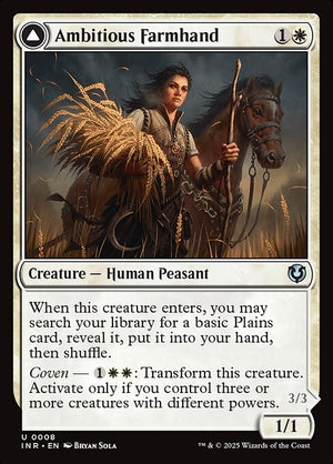 Ambitious Farmhand // Seasoned Cathar (8) [Innistrad Remastered]