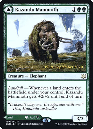 Kazandu Mammoth // Kazandu Valley (189s) [Zendikar Rising Promos]