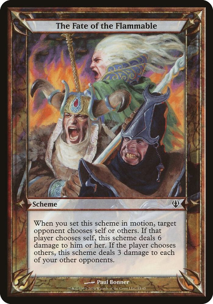 The Fate of the Flammable (Archenemy) [Oversize Cards]