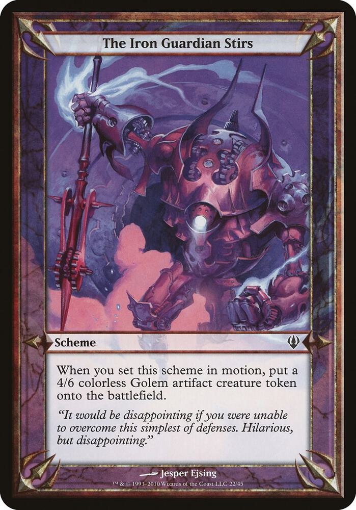 The Iron Guardian Stirs (Archenemy) [Oversize Cards]