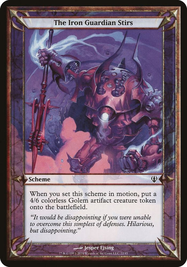 The Iron Guardian Stirs (Archenemy) [Oversize Cards]