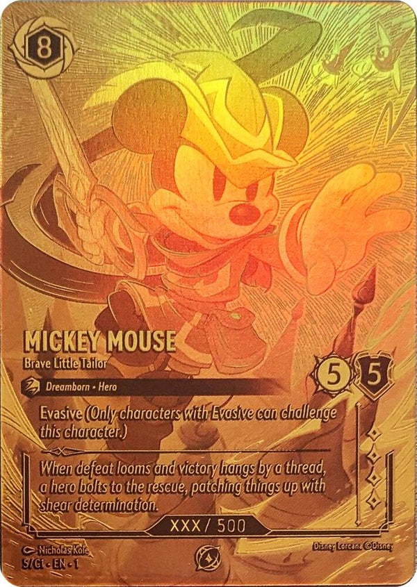 Mickey Mouse - Brave Little Tailor (Serial Numbered) (5) [Disney Lorcana Promo Cards]