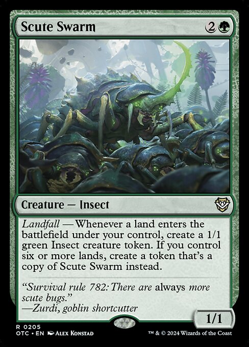Scute Swarm (205) [Outlaws of Thunder Junction Commander]
