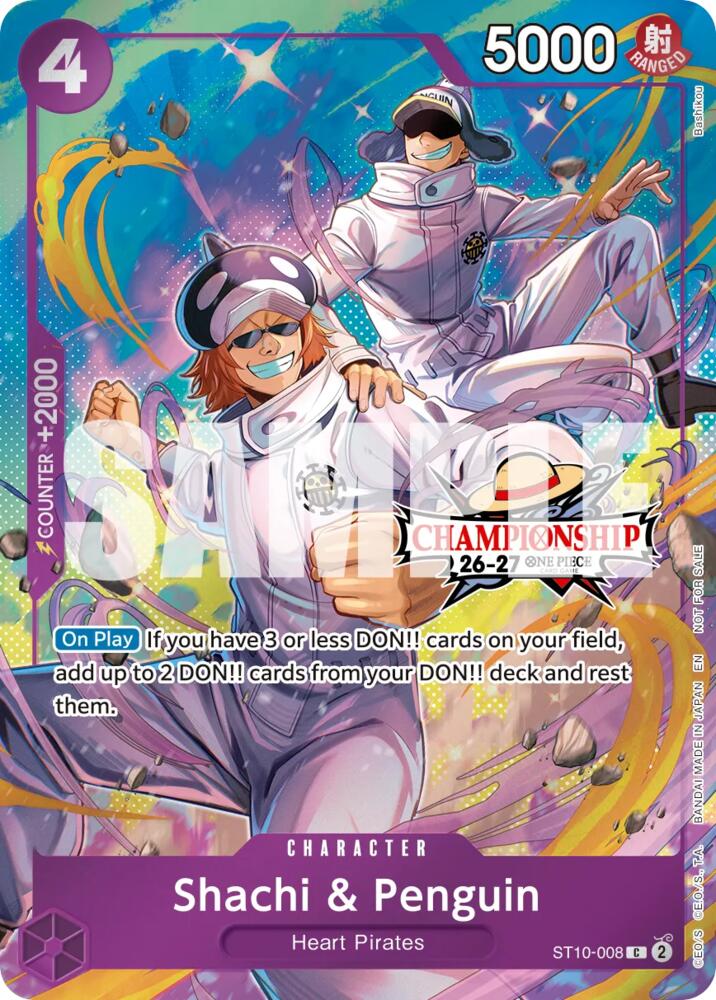 Shachi & Penguin (CS 26-27 Celebration Pack) (ST10-008) [One Piece Promotion Cards]