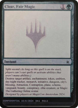 Clear, Fair Magic [Un-Known Event Playtest Cards]
