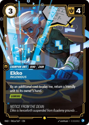 Ekko, Ingenious (Alternate Art) (061a/167) [Radiance]