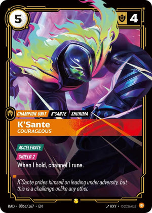 K'Sante, Courageous (Alternate Art) (086a/167) [Radiance]